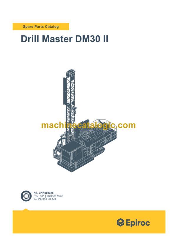 Epiroc Drill Master DM30 II Spare Parts Catalog