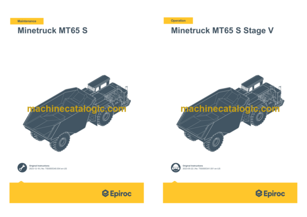 Epiroc Minetruck MT65 S Stage V Operation and Maintenance Manual