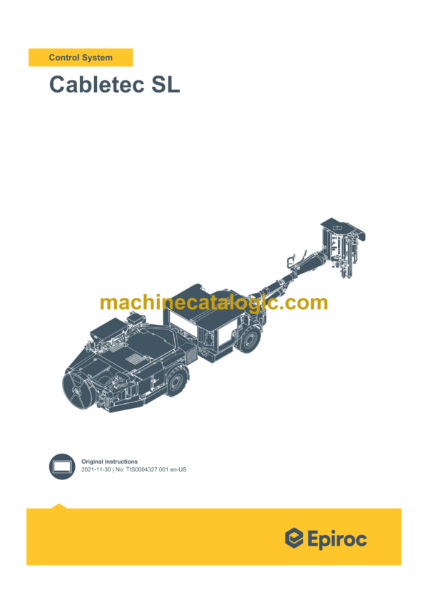 Epiroc Cabletec SL Control System Manual