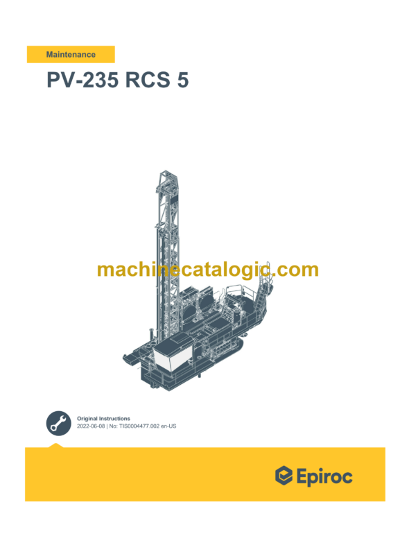 Epiroc Pit Viper PV-235 RCS 5 Maintenance Manual