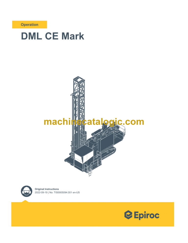 Epiroc DML CE Mark Operation Manual
