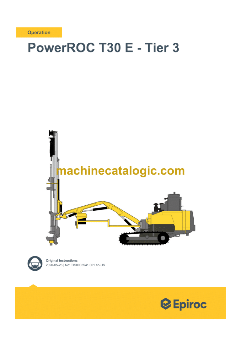Epiroc PowerROC T0 E Tier 3 Operation Manual