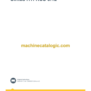 Epiroc Simba ITH RCS 5.12 Control System Manual