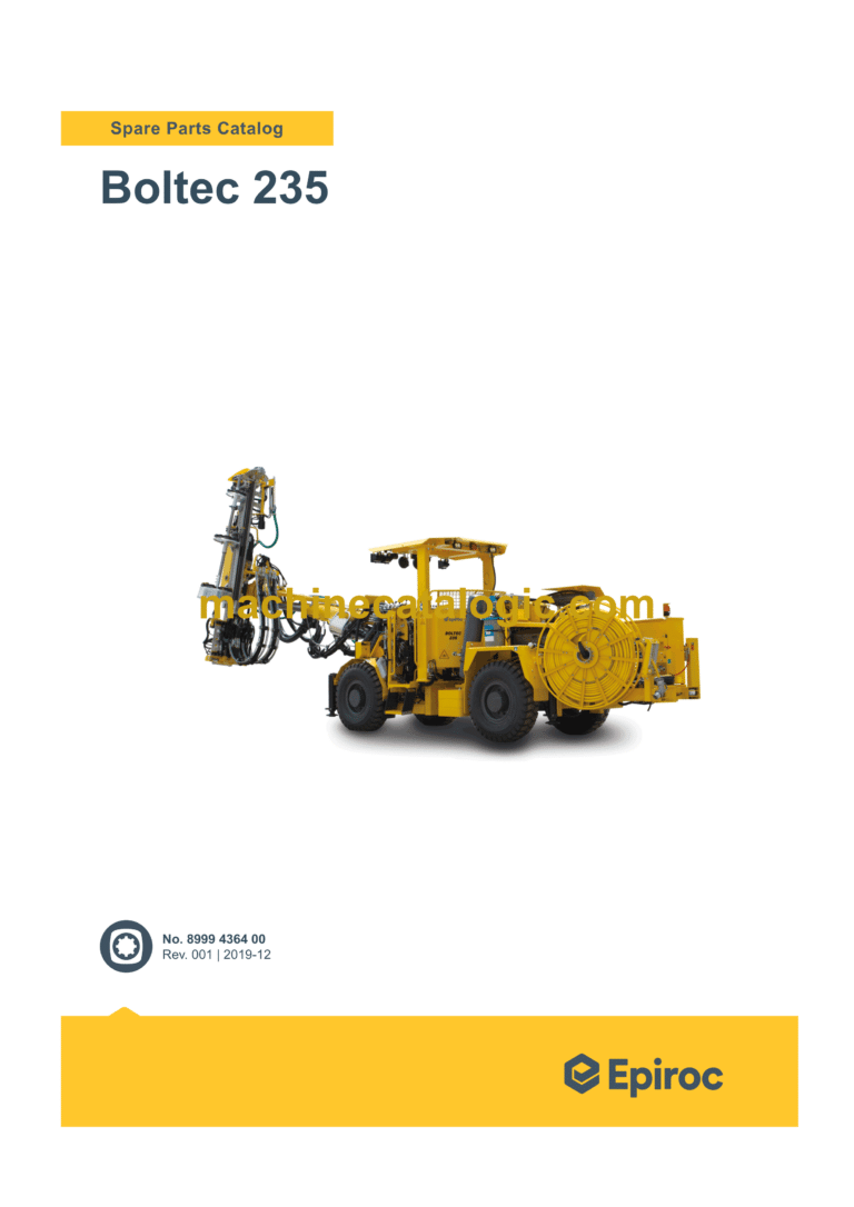 Epiroc Boltec 235 Spare Parts Catalog