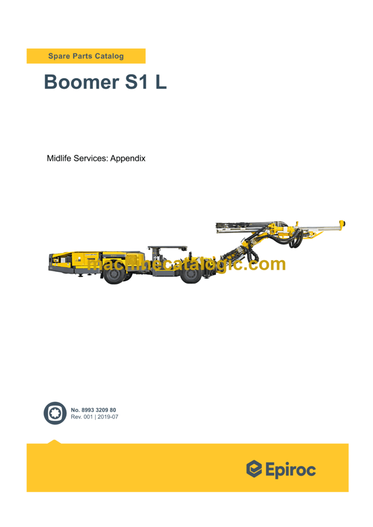 Epiroc Boomer S1 L Spare Parts Catalog