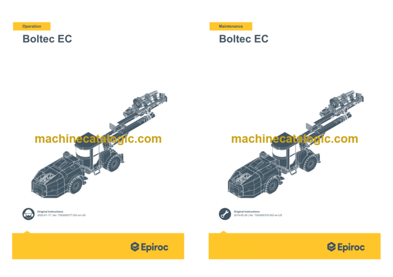 Epiroc Boltec EC Operation and Maintenance Manual