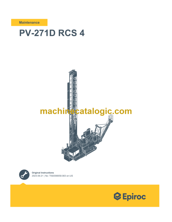 Epiroc Pit Viper PV-271D RCS 4 Maintenance Manual