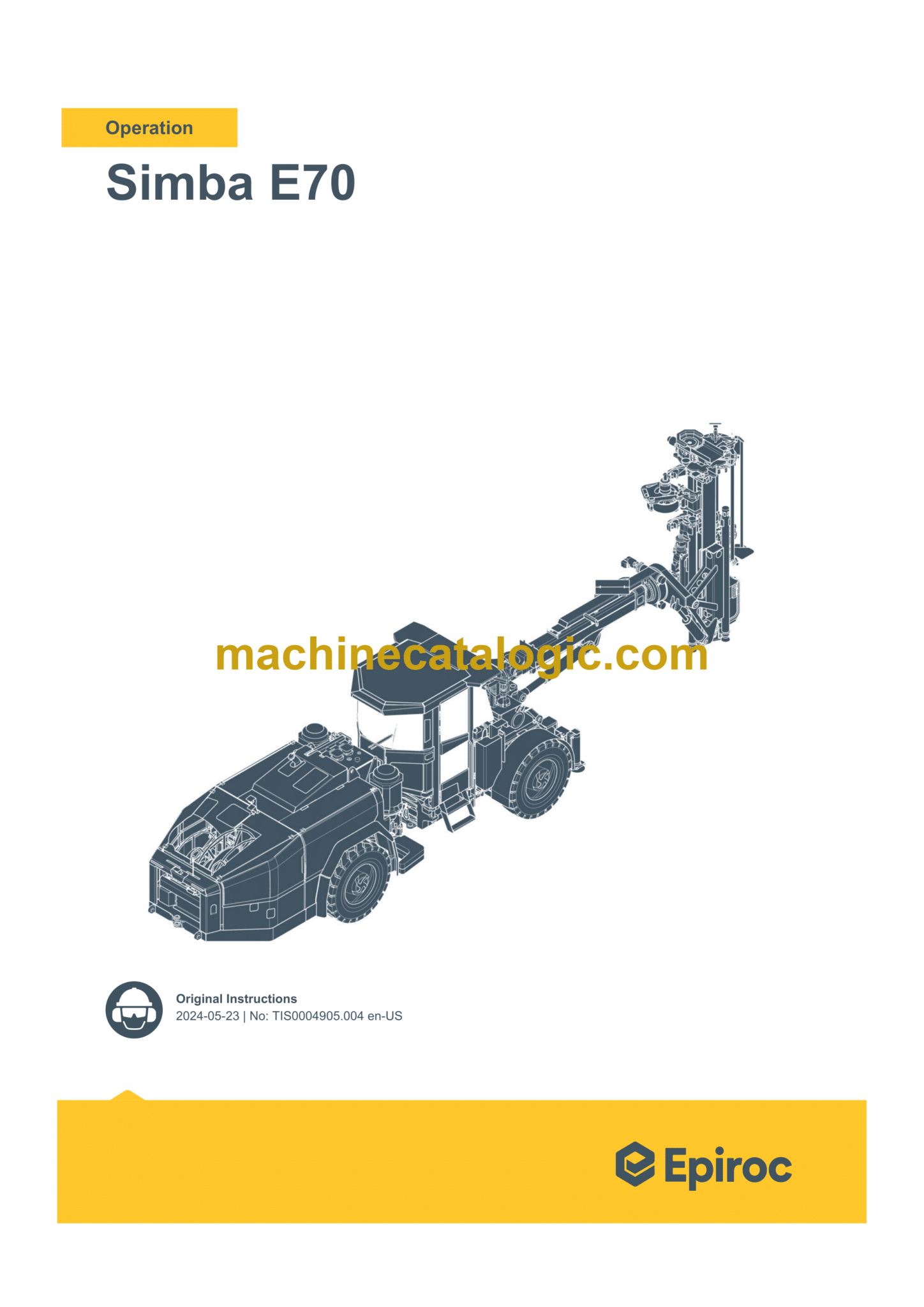 Epiroc Simba E70 Operation Manual – Machine Catalogic