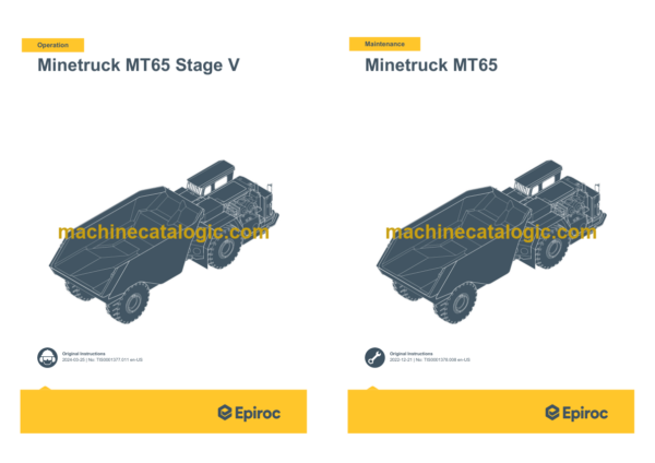 Epiroc Minetruck MT65 Stage V Operation and Maintenance Manual