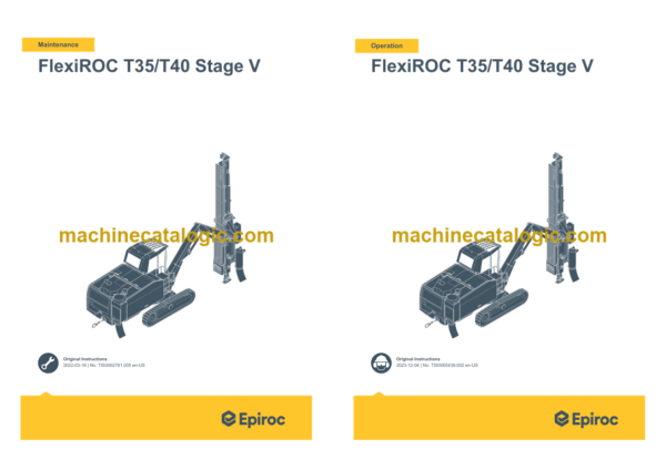 Epiroc FlexiROC T35 T40 Stage V Operation and Maintenance Manual