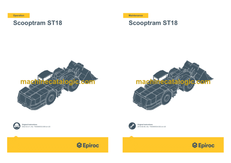 Epiroc Scooptram ST18 (Stage 4 and 5) Operation and Maintenance Manual