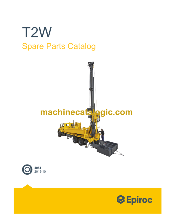 Epiroc Water Well Drill T2W Spare Parts Catalog