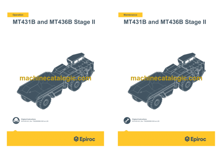 Epiroc Minetruck MT431B MT436B Stage II Operation and Maintenance Manual