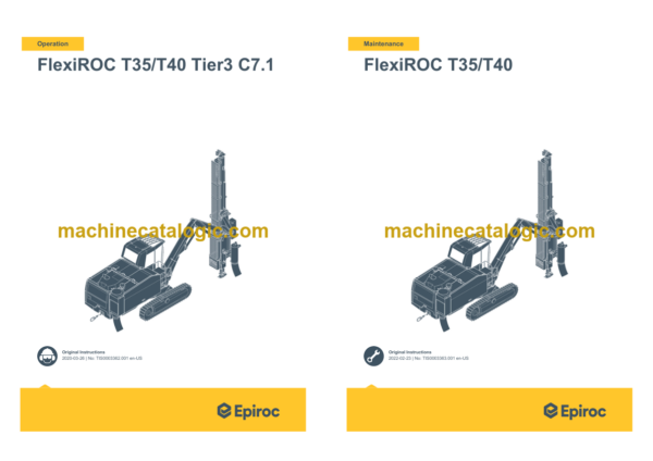 Epiroc FlexiROC T35 T40 Tier 4 Final Operation and Maintenance Manual