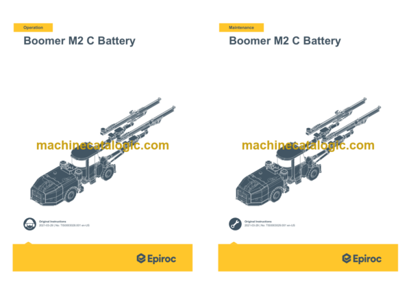 Epiroc Boomer M2 C Battery Operation and Maintenance Manual