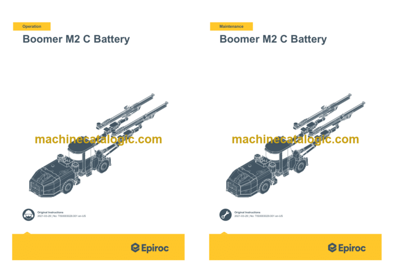Epiroc Boomer M2 C Battery Operation and Maintenance Manual
