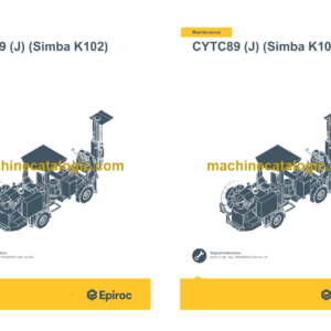 Epiroc CYTC89 (J) (Simba K102) Operation and Maintenance Manual