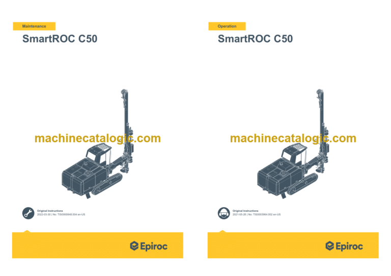 Epiroc SmartROC C50 Tier 3 Operation and Maintenance Manual