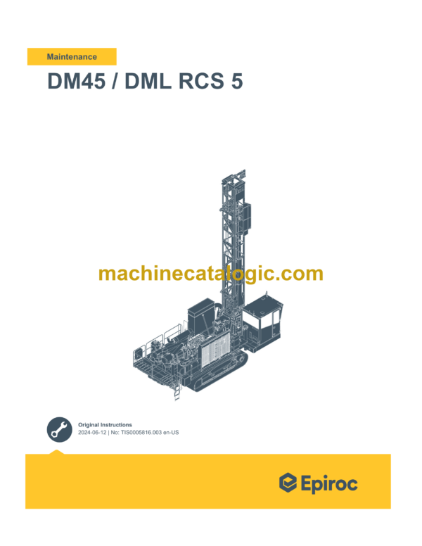 Epiroc DM45 DML RCS Maintenance Manual