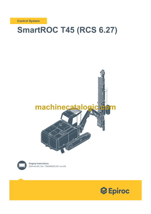 Epiroc SmartROC T45 RCS 6.27 Control System Manual