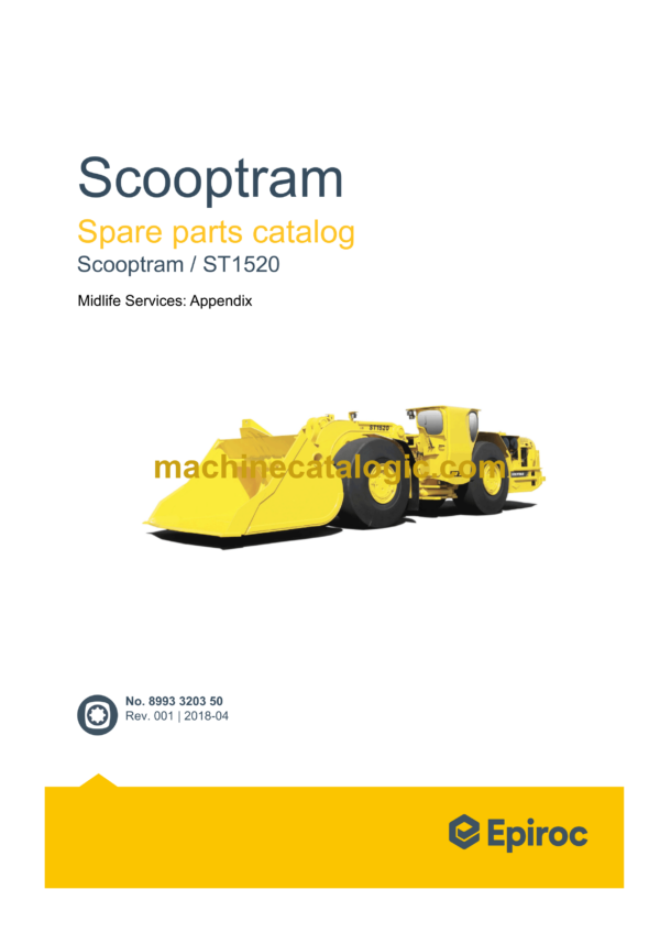 Epiroc Scooptram ST1520 Spare Parts Catalog