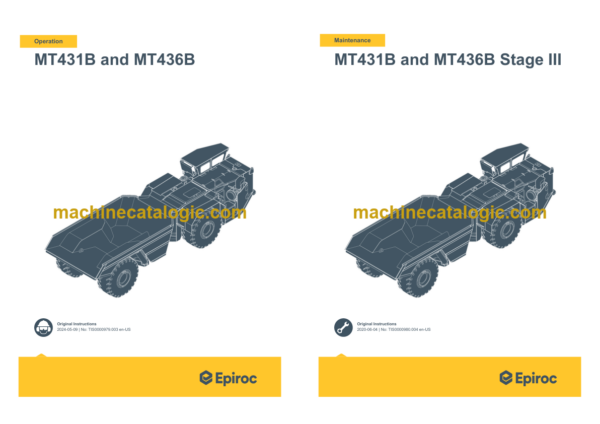 Epiroc Minetruck MT431B MT436B Stage III Operation and Maintenance Manual