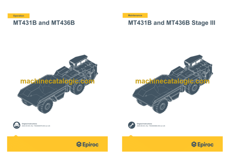 Epiroc Minetruck MT431B MT436B Stage III Operation and Maintenance Manual