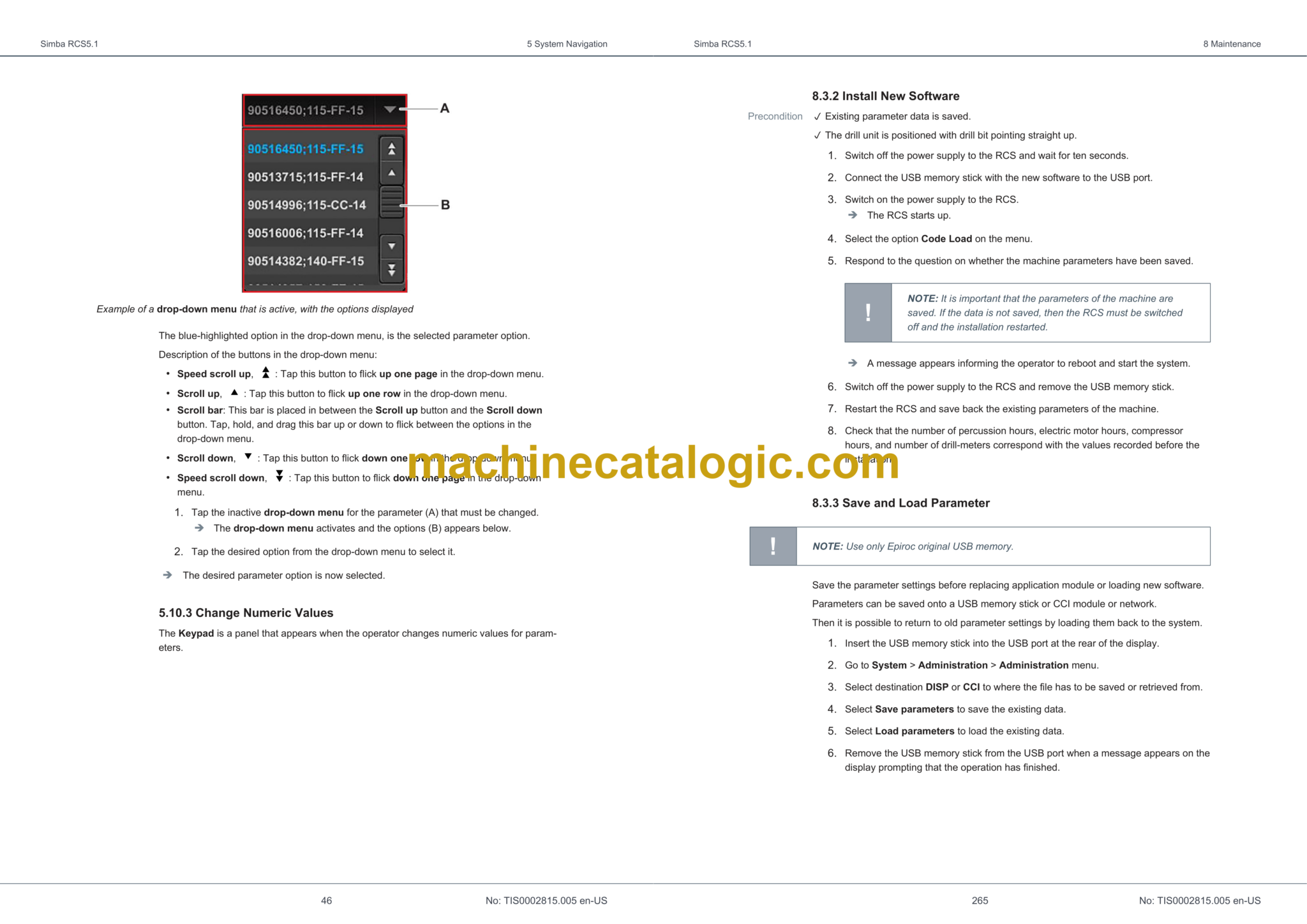Epiroc Simba RCS5.1 Control System Manual