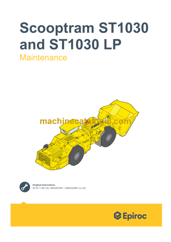 Epiroc Scooptram ST1030 III B Maintenance Manual