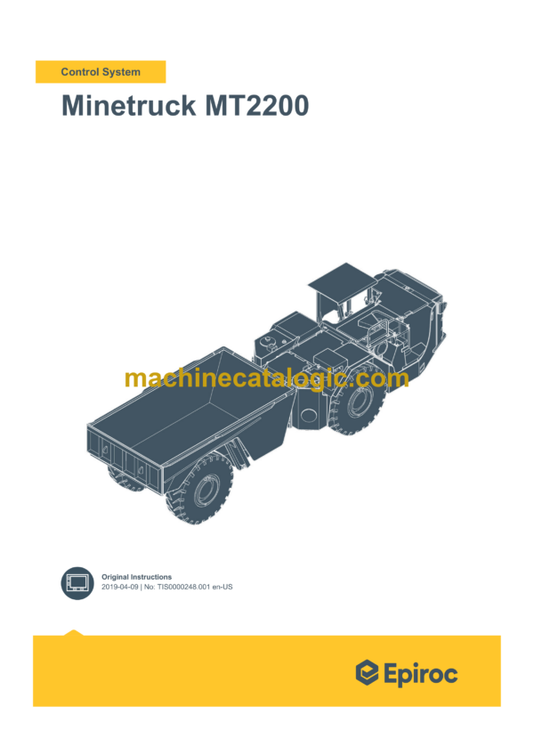 Epiroc Minetruck MT2200 Control System Manual