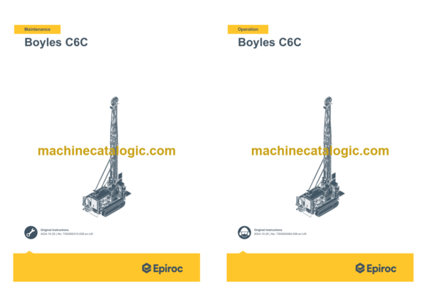 Epiroc Boyles C6C Operation and Maintenance Manual