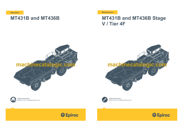 Epiroc Minetruck MT431B MT436B Stage V Operation and Maintenance Manual