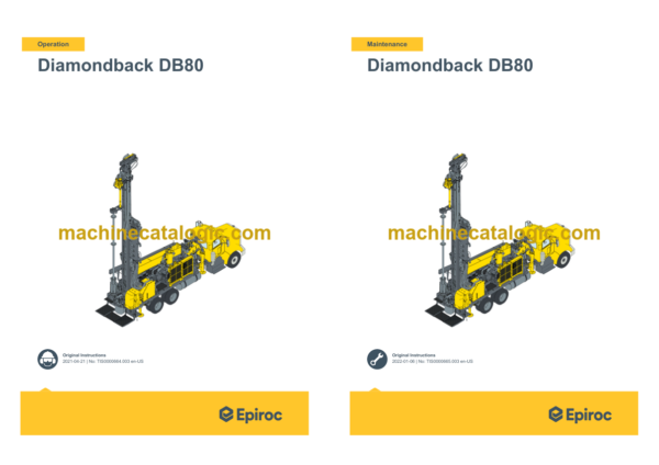 Epiroc Diamondback DB80 Operation and Maintenance Manual