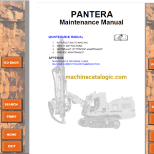 Sandvik Pantera 1500 Drill Rig Tamrock Toolman (Operation, Maintenance, Technical, Spare Parts Manual)