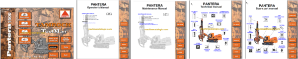 Sandvik Pantera 1500 Drill Rig Tamrock Toolman (Operation, Maintenance, Technical, Spare Parts Manual)