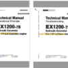 Hitachi EX1200-7B Cummins FT4 Hydraulic Excavator Assembly, Technical and Workshop Manual