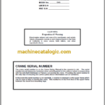 Link Belt Crane 298HSL Service Manual