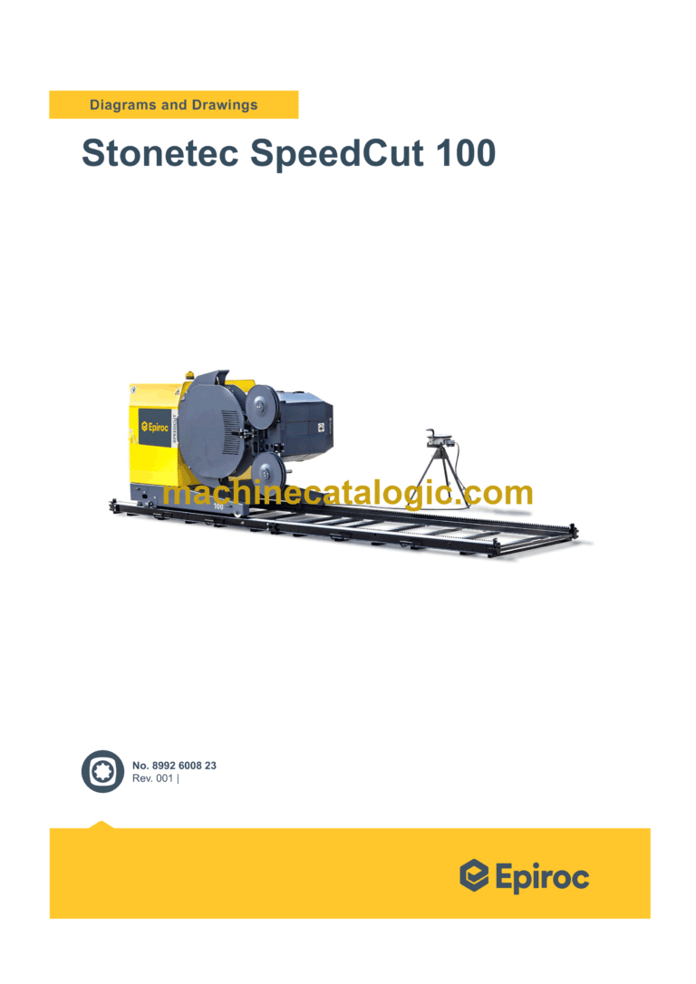 Epiroc Stonetec SpeedCut 100 Diagrams and Drawings Manual