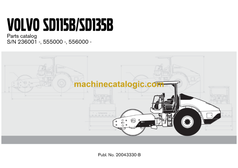 Volvo SD115B, SD135B Soil Compactor Parts Manual