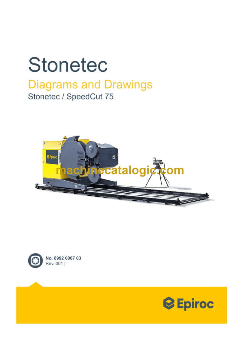 Epiroc Stonetec SpeedCut 75 Diagrams and Drawings Manual