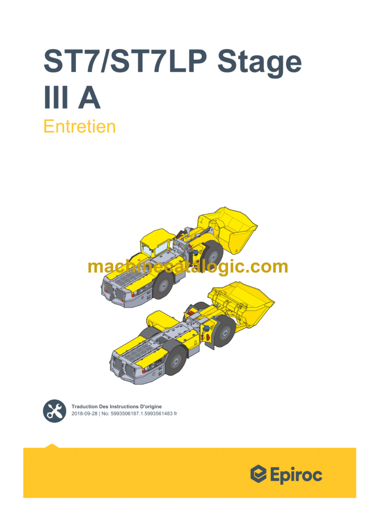 Epiroc Scooptram ST7 ST7LP Stage 3A Service Manual (French)