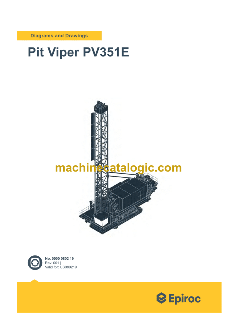 Epiroc Pit Viper PV351E Diagrams and Drawings Manual