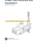 Epiroc PowerRoc T50 Component Removal and Installation Instructions