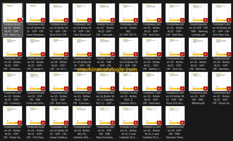 Epiroc Boltec E Component Removal and Installation Instructions