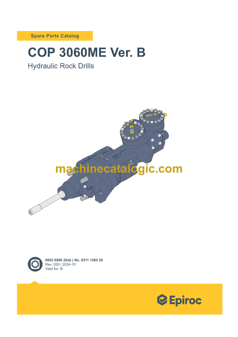Epiroc COP 3060ME Version B Hydraulic Rock Drills Parts Catalog