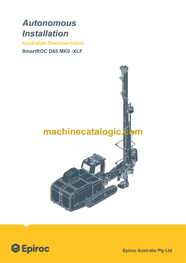 Epiroc SmartROC D65 Mk II-XLF Component Removal and Installation Instructions