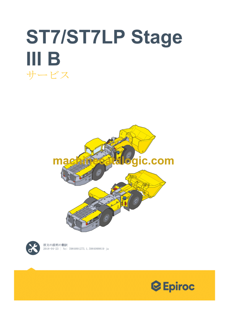 Epiroc Scooptram ST7 ST7LP Stage 3B Service Manual (Japanese)
