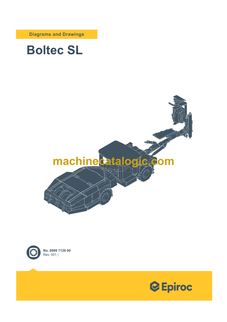 Epiroc Boltec SL Diagrams and Drawings Manual (No. 8999 7126 00)
