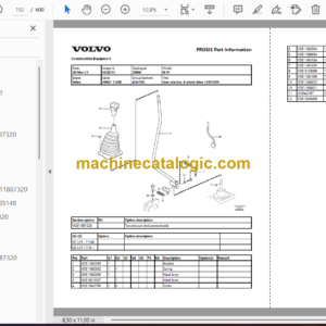 Volvo BL70 Backhoe Loader Parts Manual