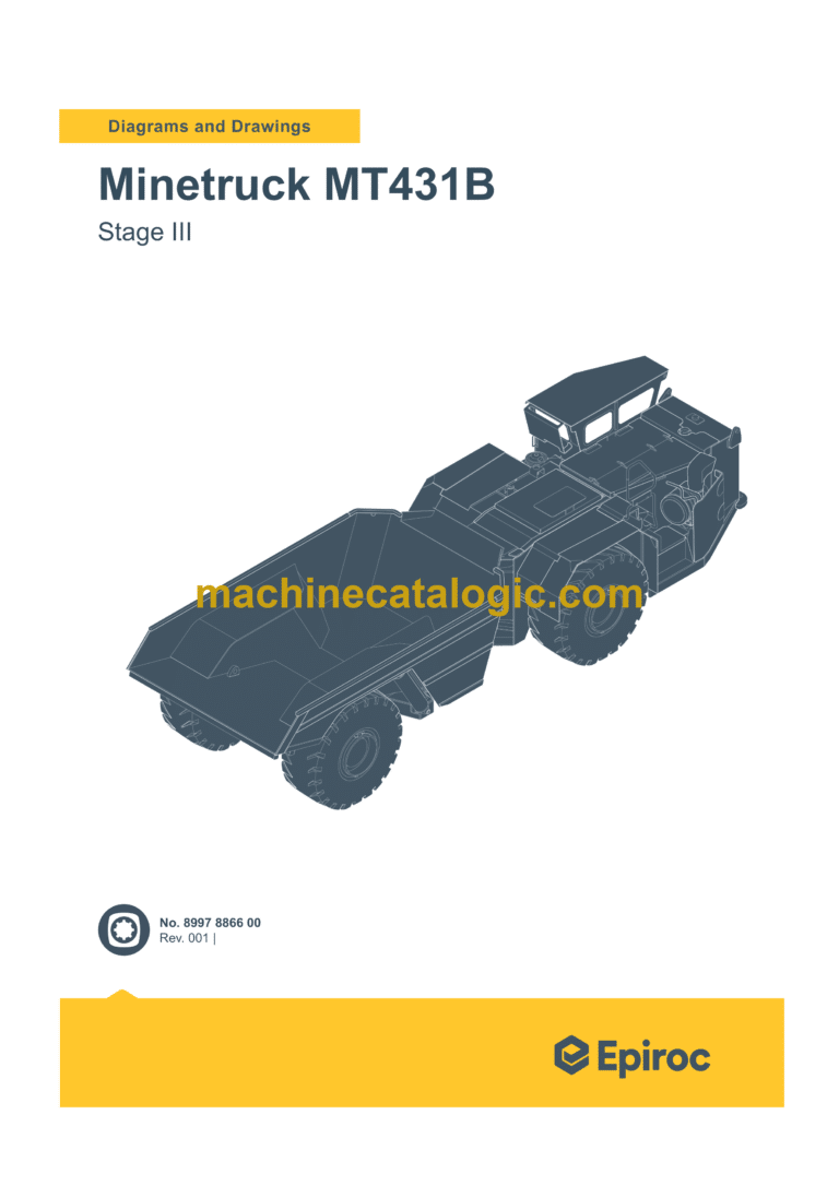 Epiroc Minetruck MT431B Stage III Diagrams and Drawings Manual